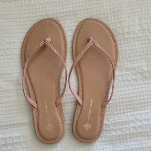 Antonio Melani Pink Embelished Flip Flops